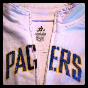 Adidas Pacers zip-up sweatshirt, size Large